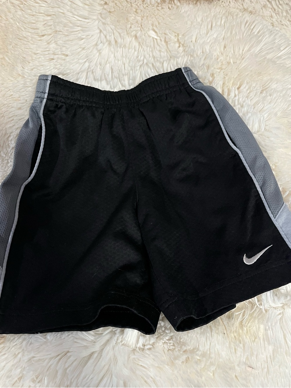 NIKE black and grays athletic shorts-Boys 4